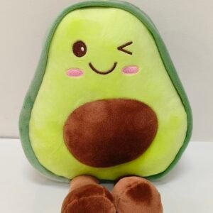Small green avocado plush toy