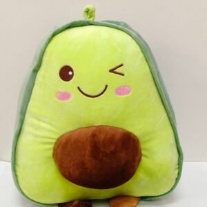 Large green avocado plush toy